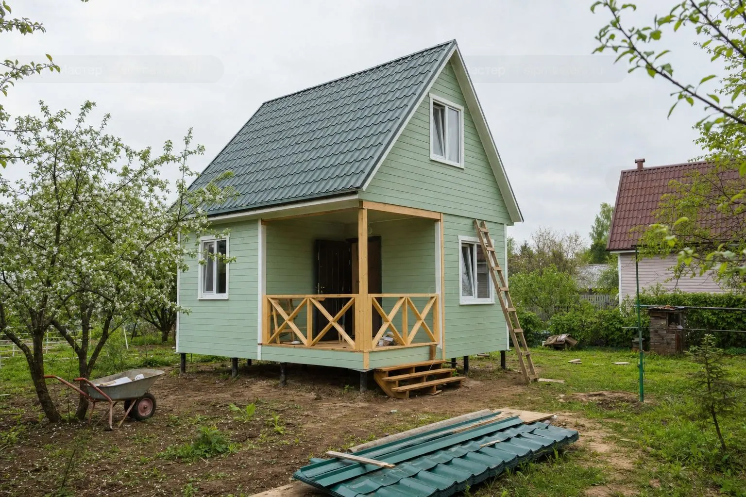 Дачный дом 6×6 из СИП: планировки и отделка