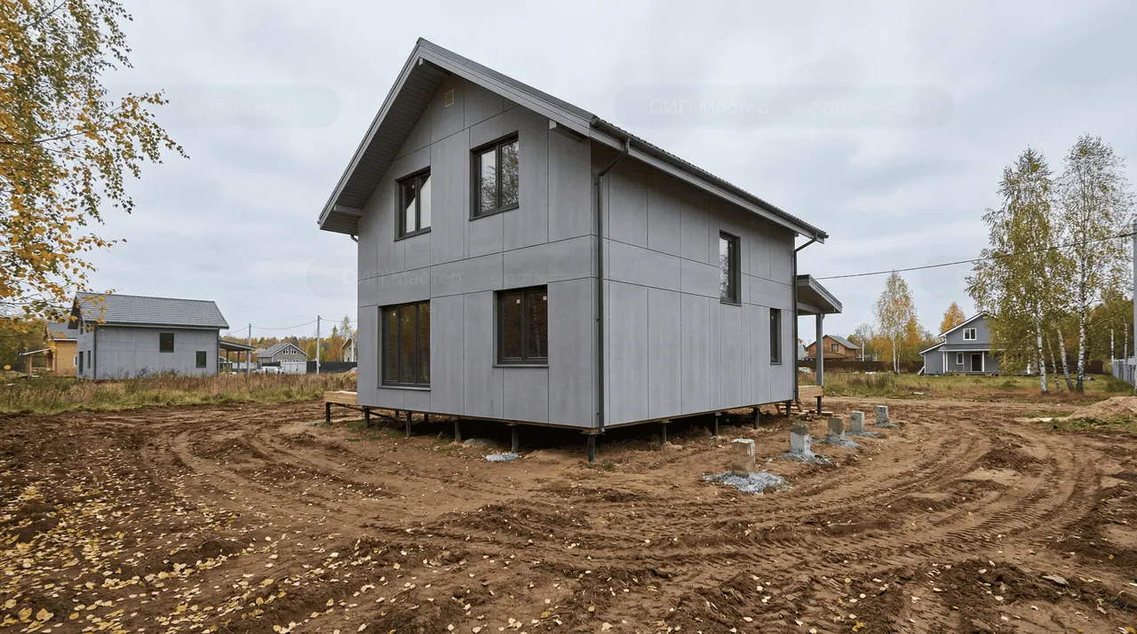 Коттедж из СИП-панелей 143 м² — Ульяновка-2, Тосненский район, комплектация ПОЛНЫЙ